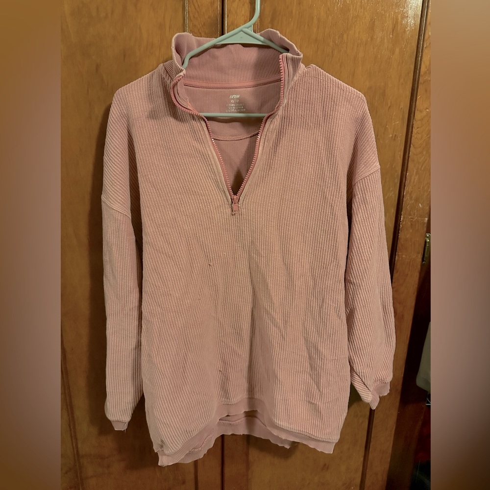 Aerie pink half-zip sweatshirt